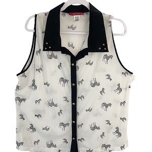 🦓 Zebra Print Blouse